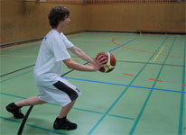 Basketball Passen und Fangen